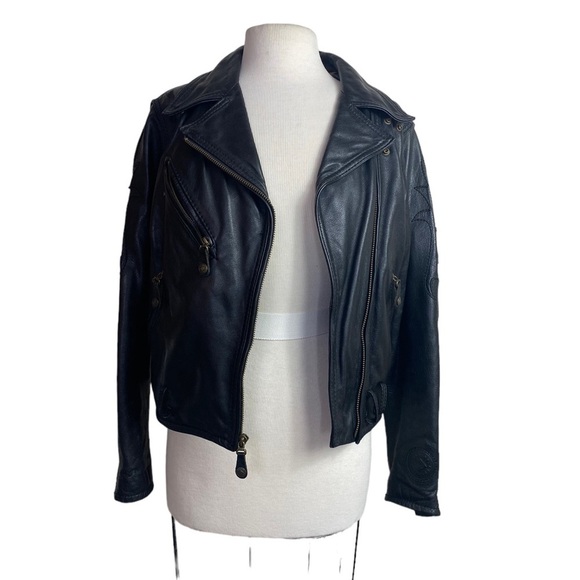 Harley Davidson L Limited Edition Moto Jacket Vintage black classic - Picture 2 of 12